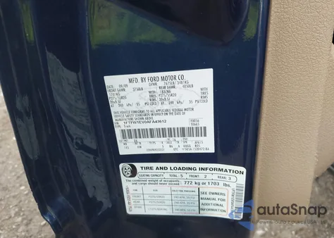 2010 Ford F-150 Fx4/Harley-Davidson/King Ranch/Lariat/Platinum/Xl/Xlt from USA, damaged, VIN 1FTFW1EV0AFA43612
